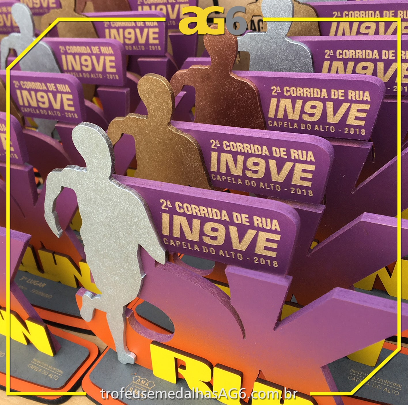 Troféu com Design Tridimensional em MDF	